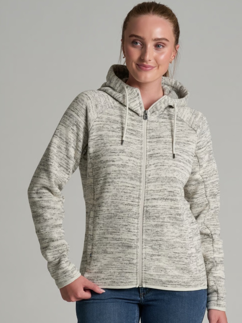 KÜHL Avaline Hoody Women’s XL Ash Gray Sweater Fleece Full Zip Jacket